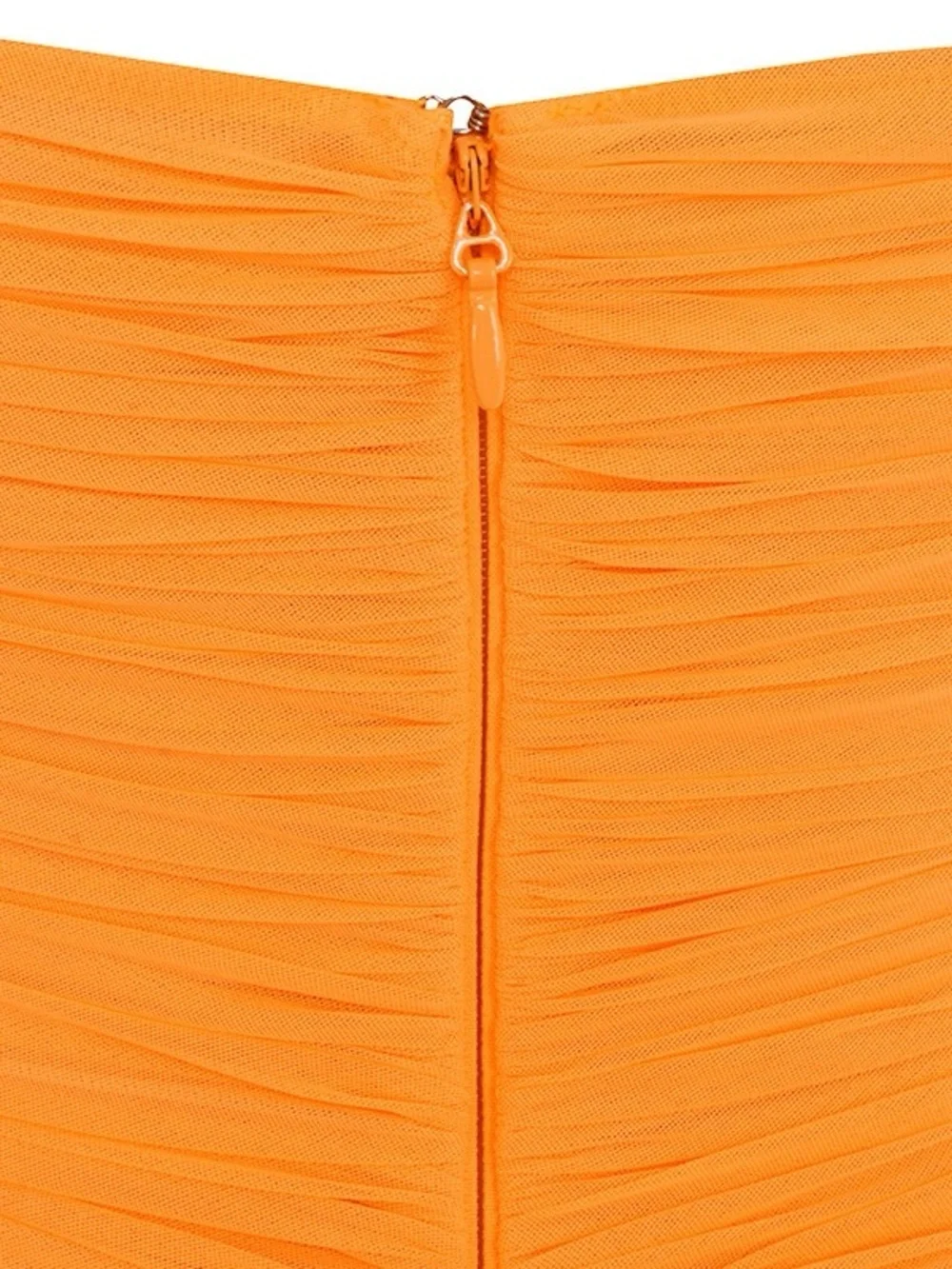 HOUSE of CB Tangerine Ruched Organza Mesh Mini Dress Sz. M - Picture 7 of 15